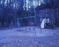 There is a playground in the cemetery called 